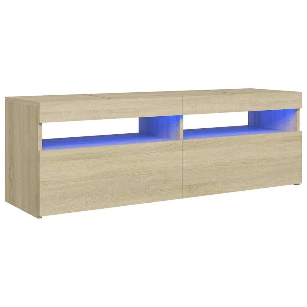 TV skrinka s LED svetlami dub sonoma 120x35x40 cm