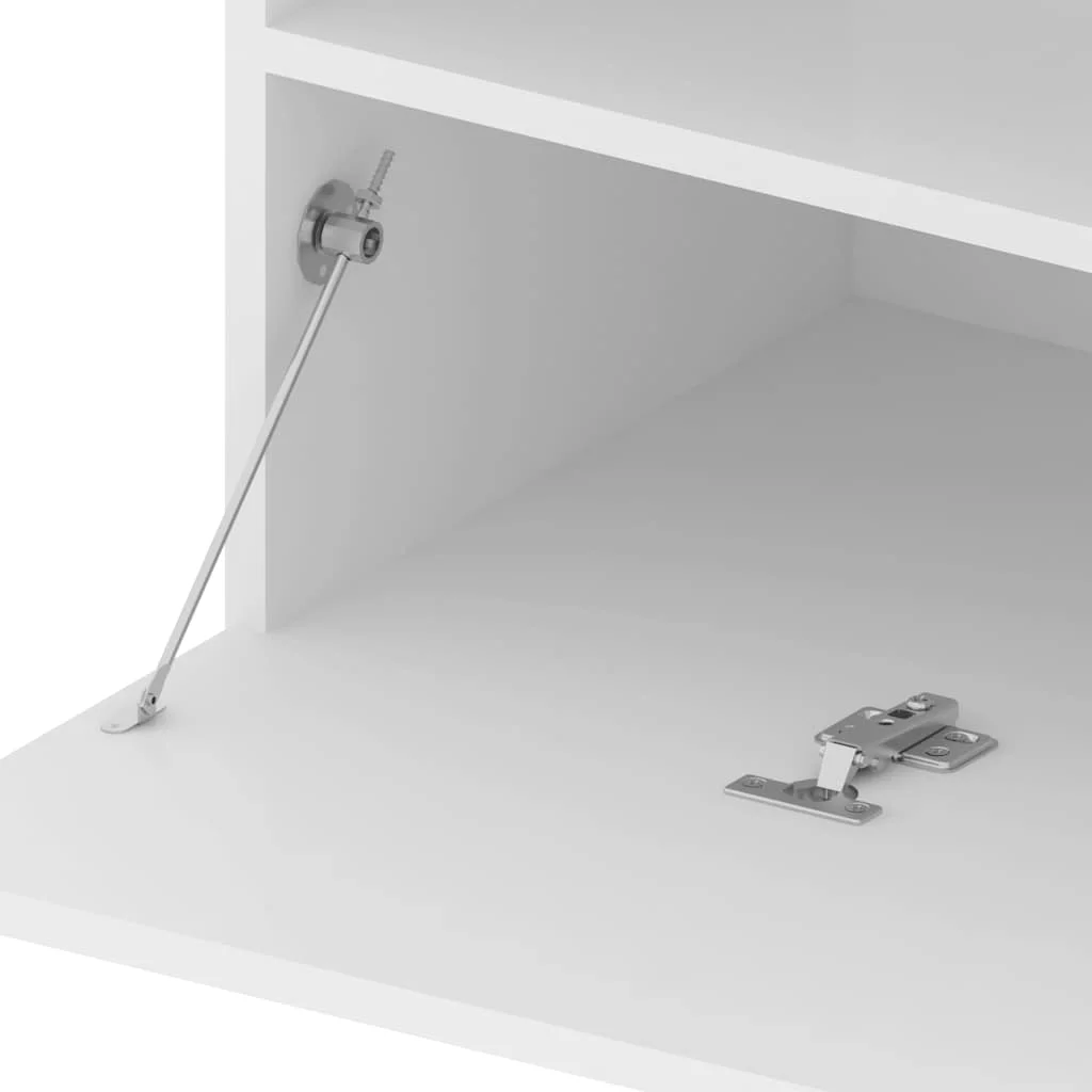 TV skrinky 2 ks s LED svetlami lesklé biele 75x35x40 cm