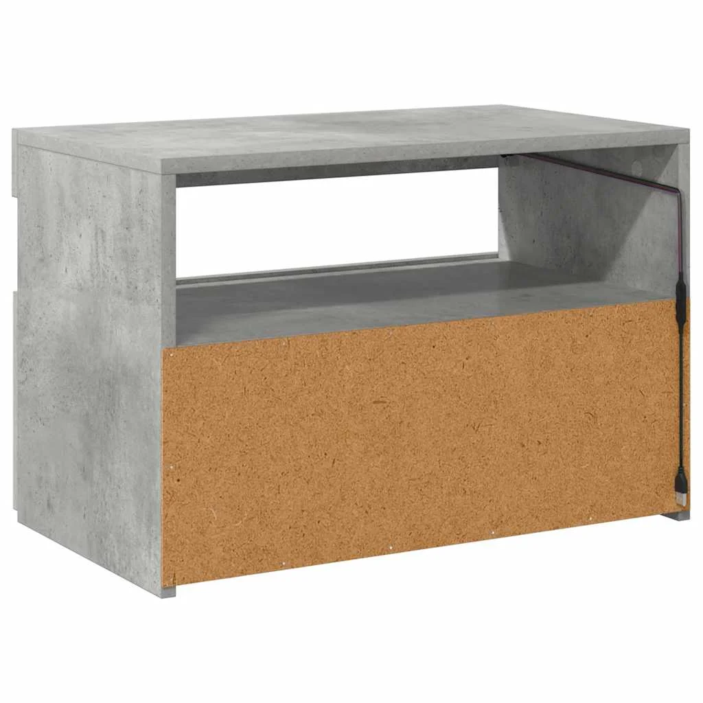 TV skrinka s LED svetlami betónovo-sivá 60x35x40 cm