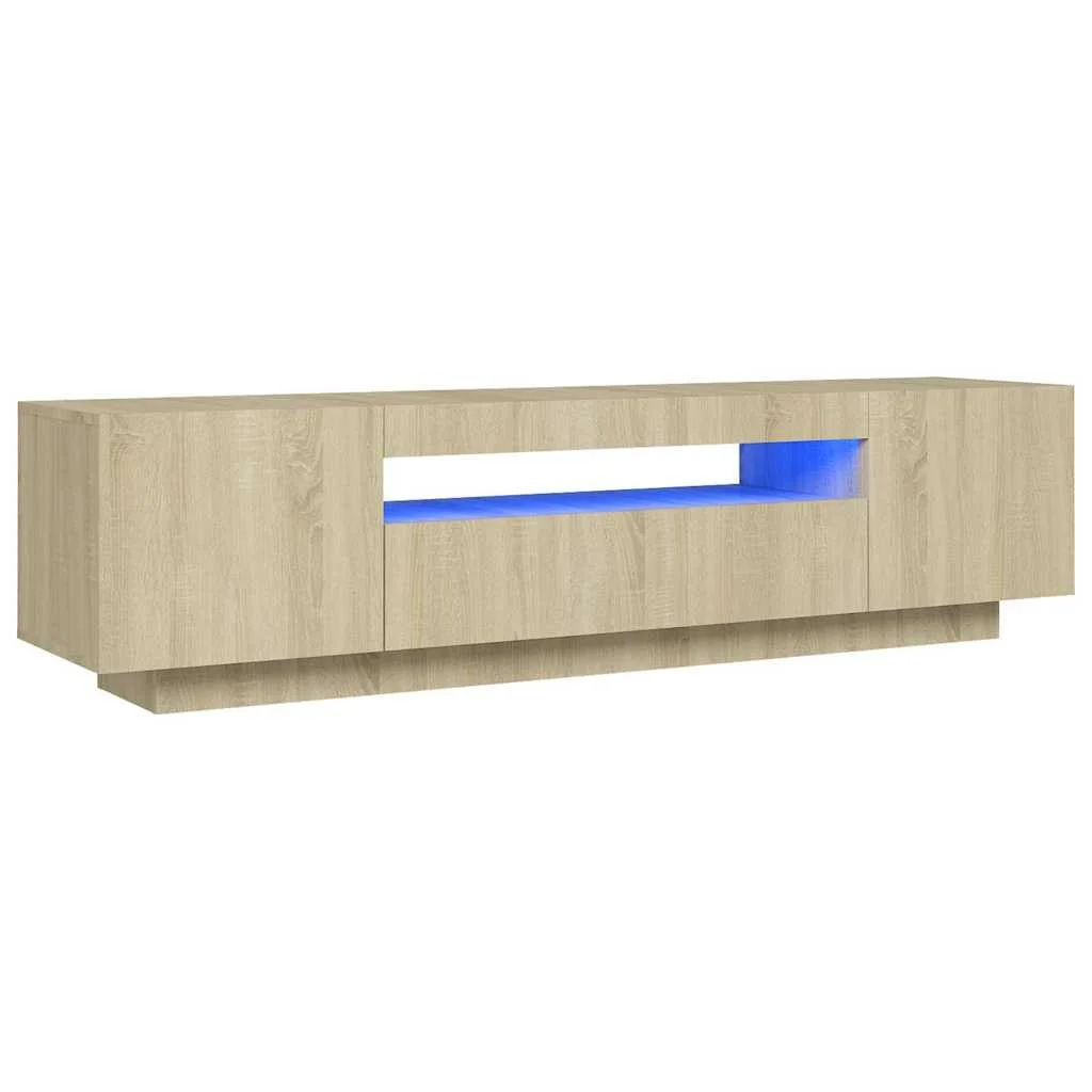 TV skrinka s LED svetlami dub sonoma 160x35x40 cm