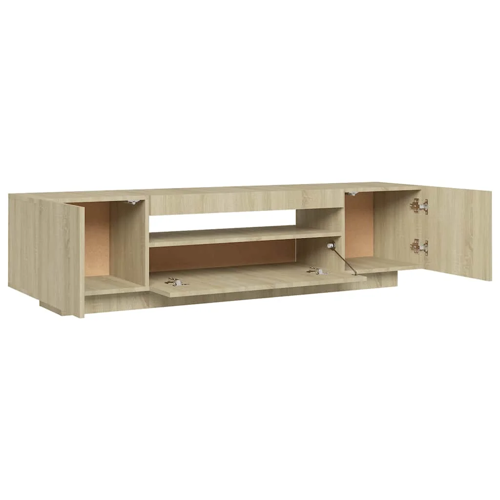 TV skrinka s LED svetlami dub sonoma 160x35x40 cm