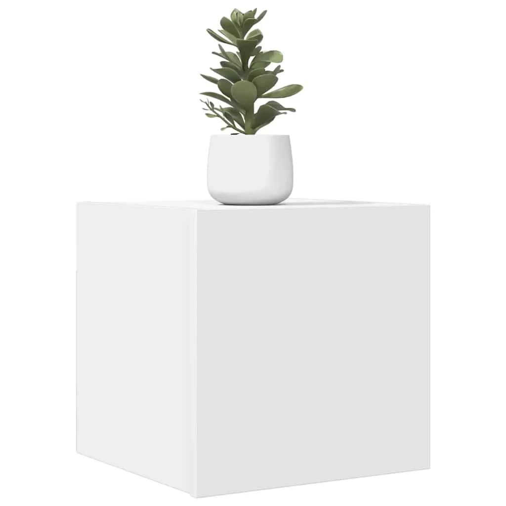 Nástenné TV skrinky 4 ks biele 30,5x30x30 cm