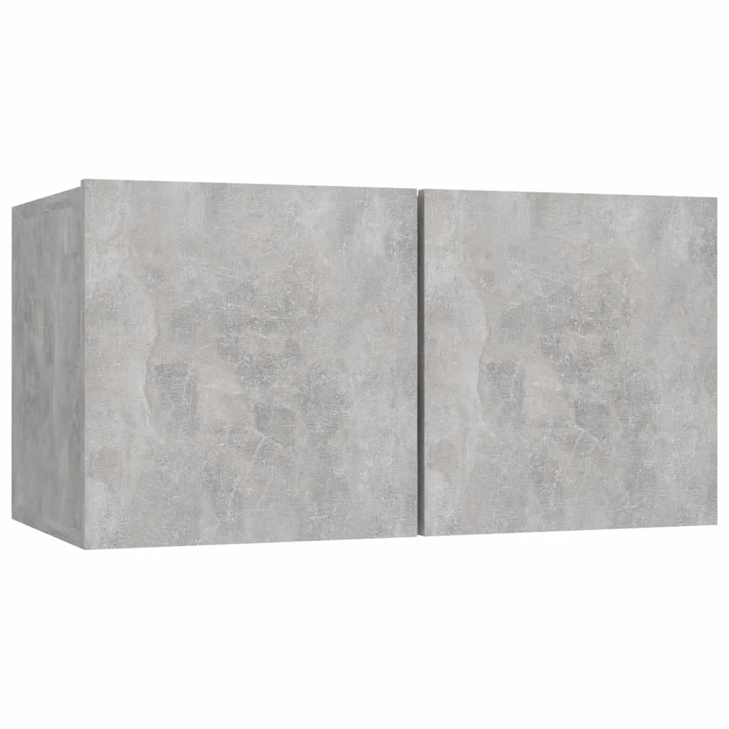 Závesné TV skrinky 3 ks betónové sivé 60x30x30 cm