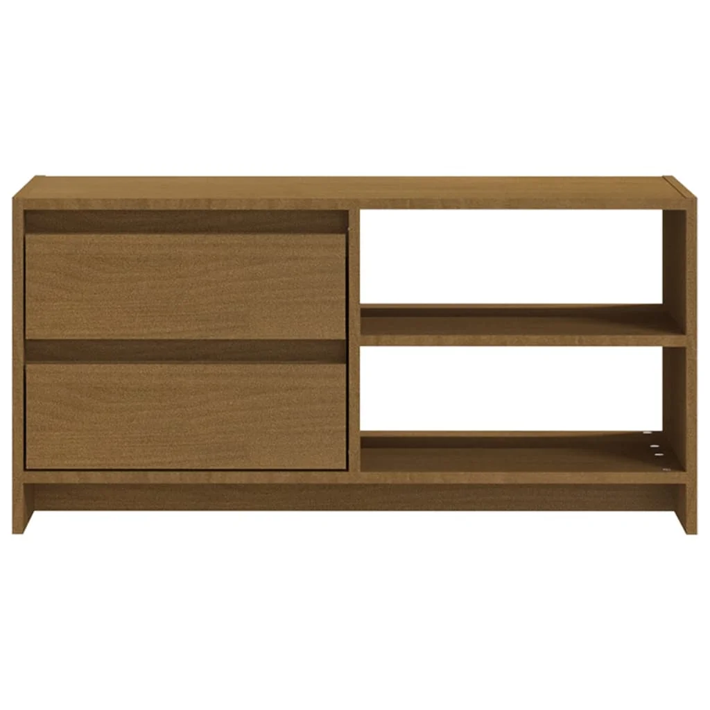 TV skrinka medovo-hnedá 80x31x39 cm borovicový masív