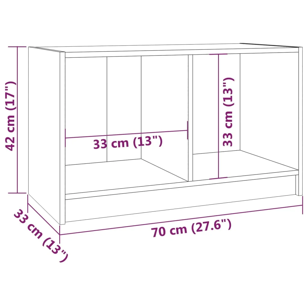TV skrinka biela 70x33x42 cm masívne borovicové drevo