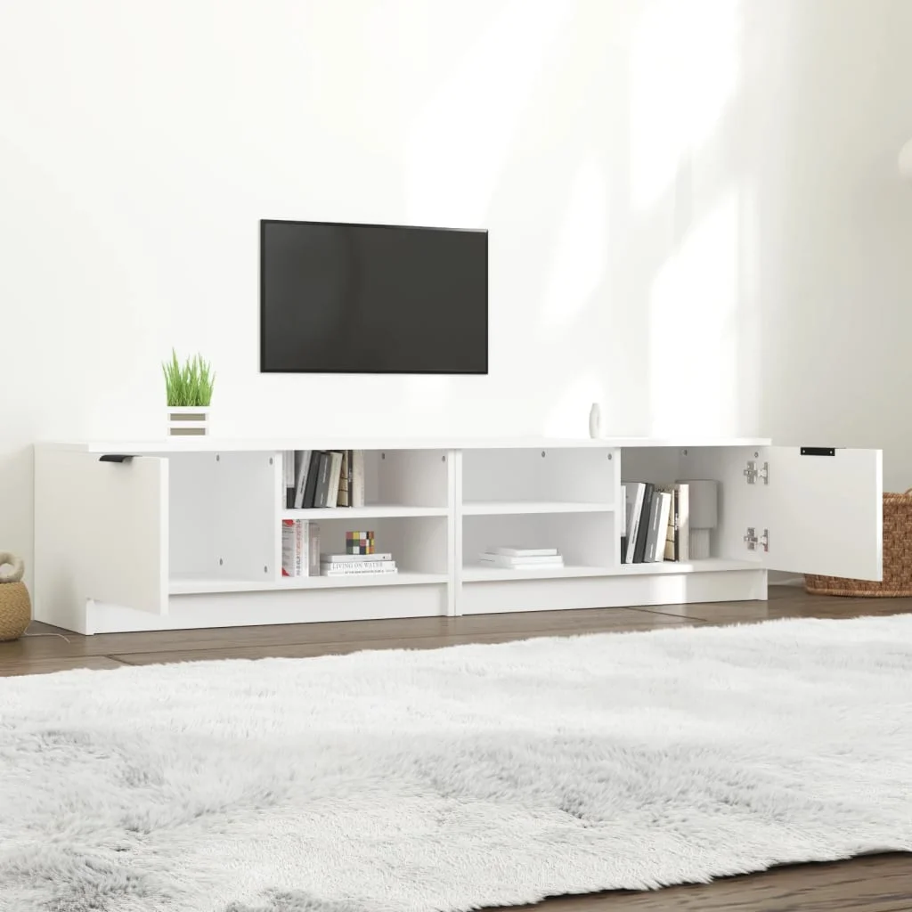 TV stolíky 2 ks biele 80x35x36,5 cm spracované drevo