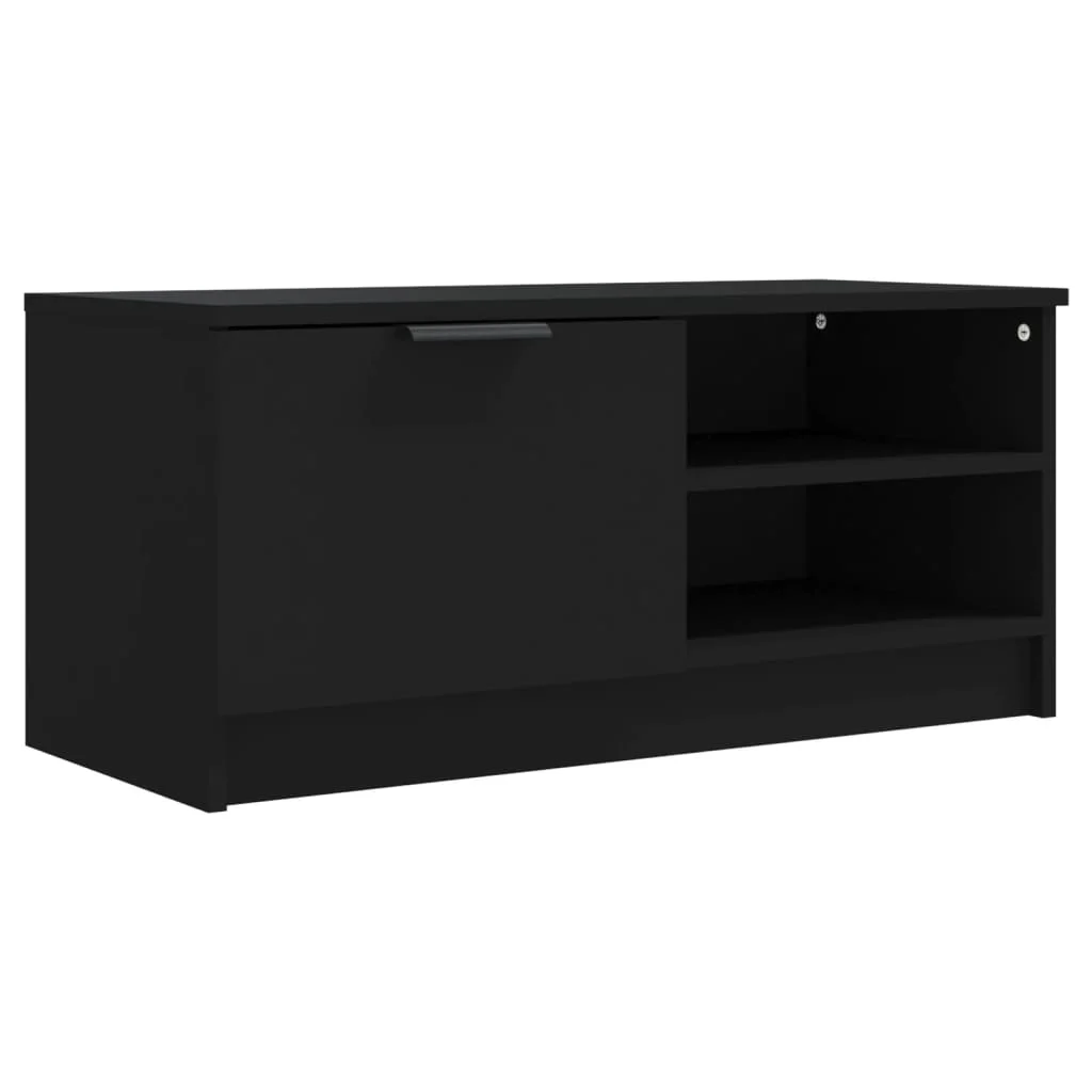 TV stolík čierny 80x35x36,5 cm spracované drevo