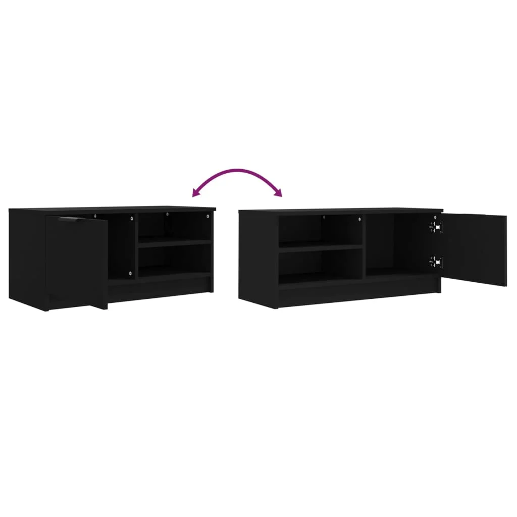 TV stolíky 2 ks čierne 80x35x36,5 cm spracované drevo