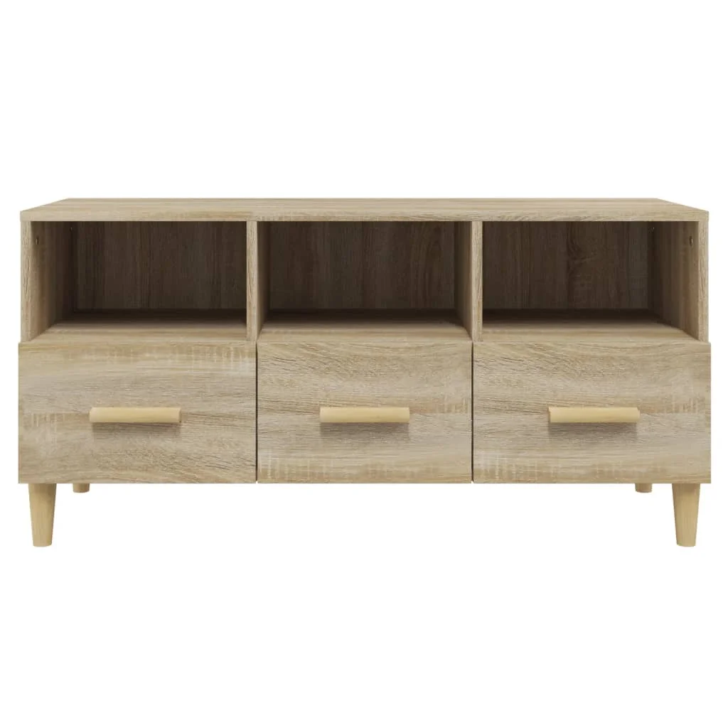 TV stolík vo farbe dubu sonoma 102x36x50 cm spracované drevo