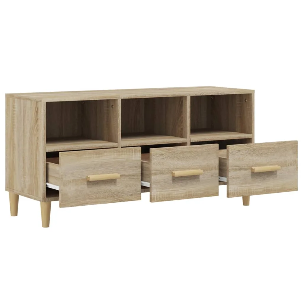 TV stolík vo farbe dubu sonoma 102x36x50 cm spracované drevo