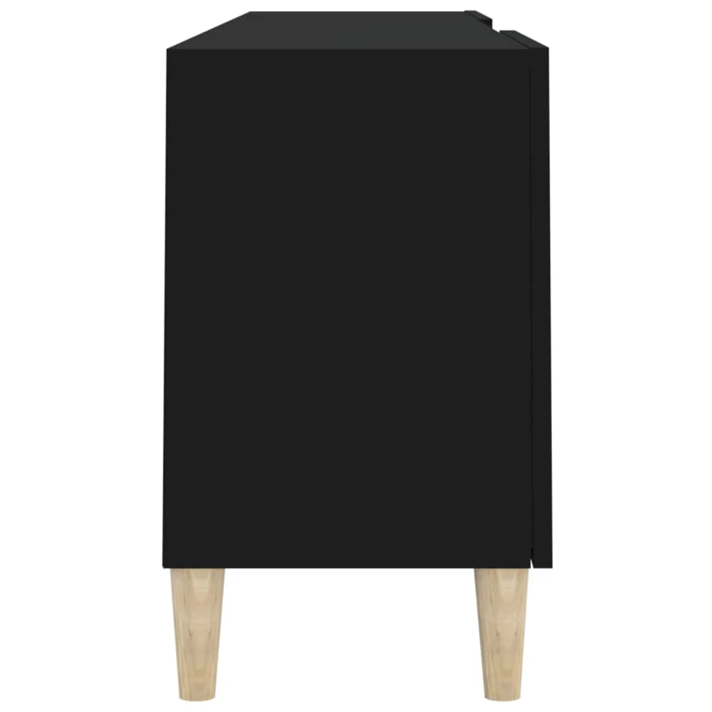 TV stolík čierny 150x30x50 cm spracované drevo