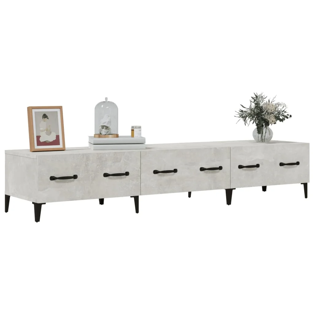 TV stolík betónovo sivý 150x34,5x30 cm spracované drevo