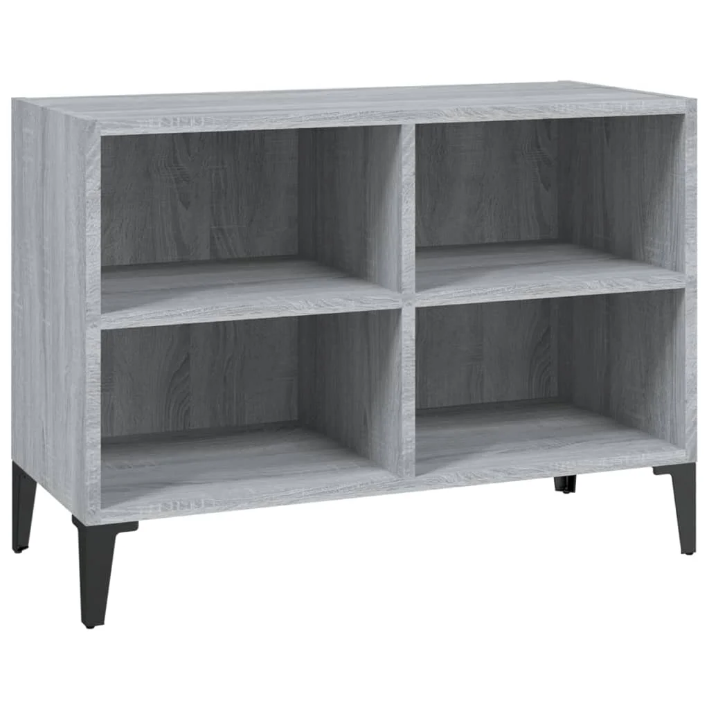 TV stolík s kovovými nohami sivý dub sonoma 69,5x30x50 cm
