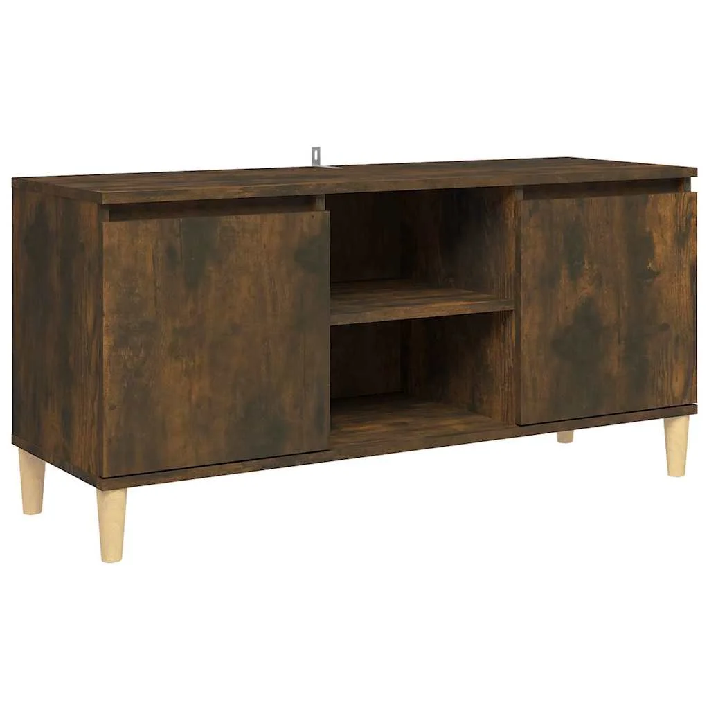 TV stolík nohy z dreva farba dubu sonoma 103,5x35x50 cm