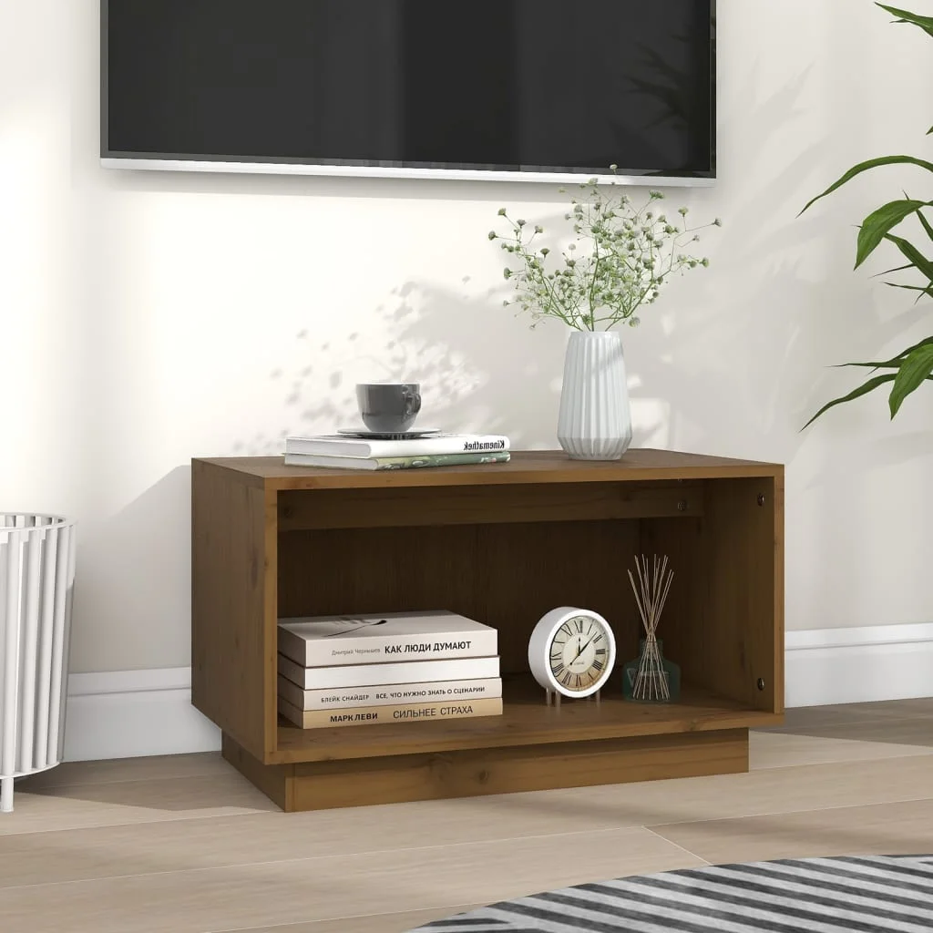 TV skrinka medovo-hnedá 60x35x35 cm masívna borovica
