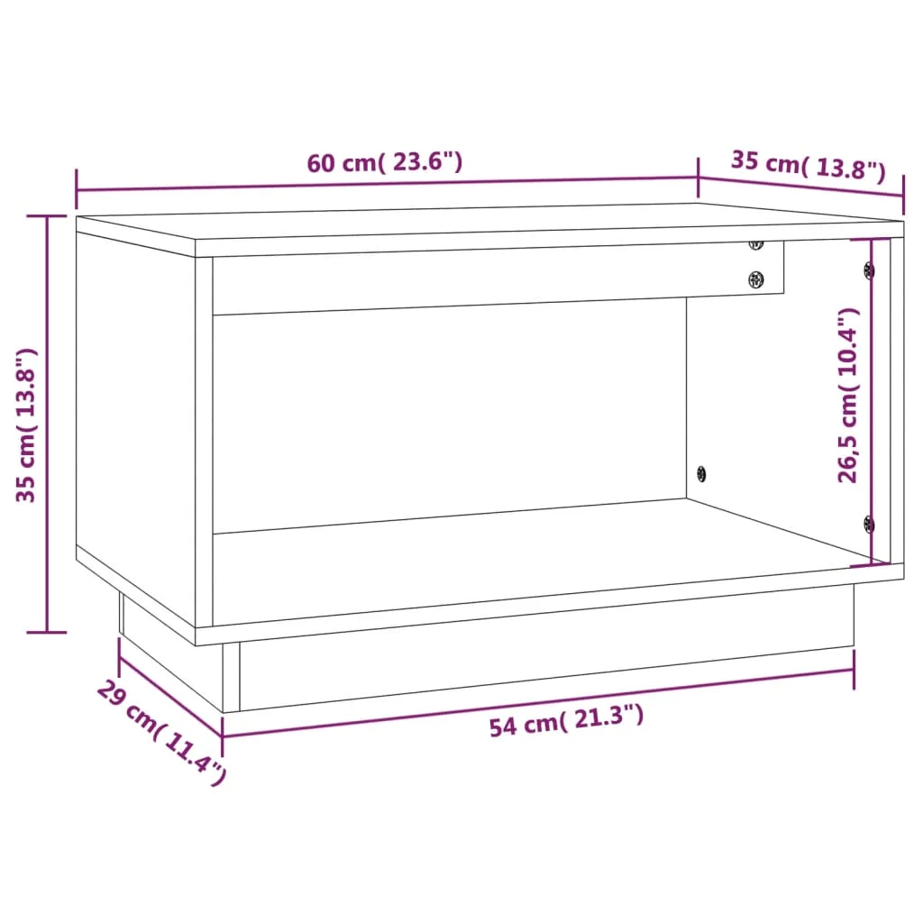 TV skrinka medovo-hnedá 60x35x35 cm masívna borovica
