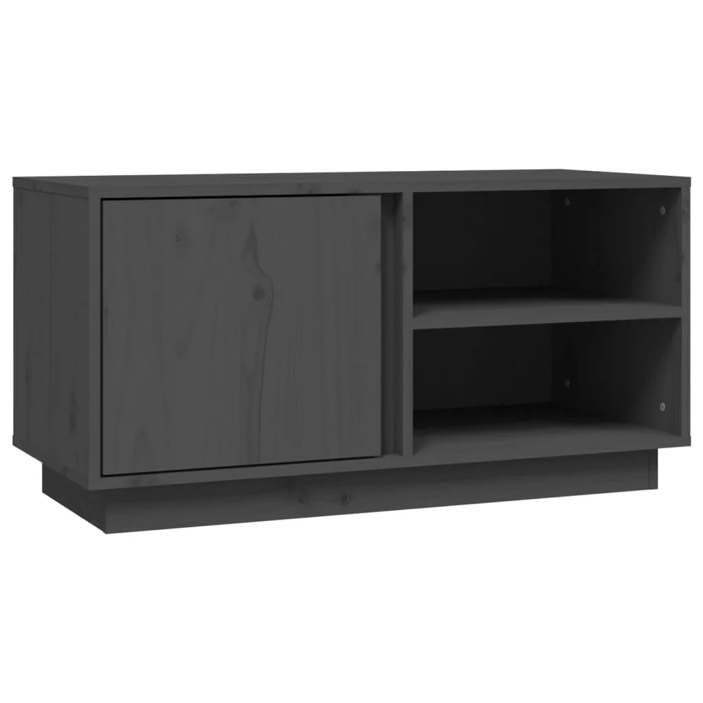 TV skrinka sivá 80x35x40,5 cm masívna borovica