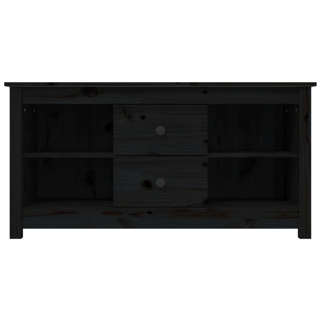 TV skrinka čierna 103x36,5x52 cm masívna borovica