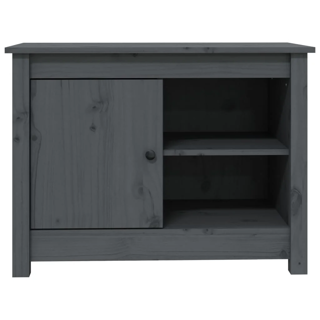 TV skrinka sivá 70x36,5x52 cm masívna borovica