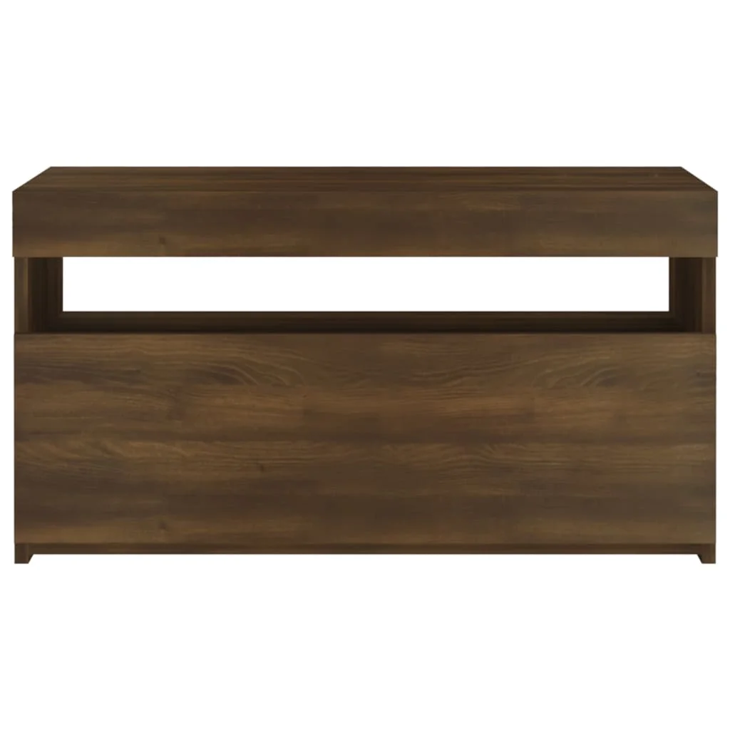 TV skrinka s LED svetlami hnedý dub 75x35x40 cm