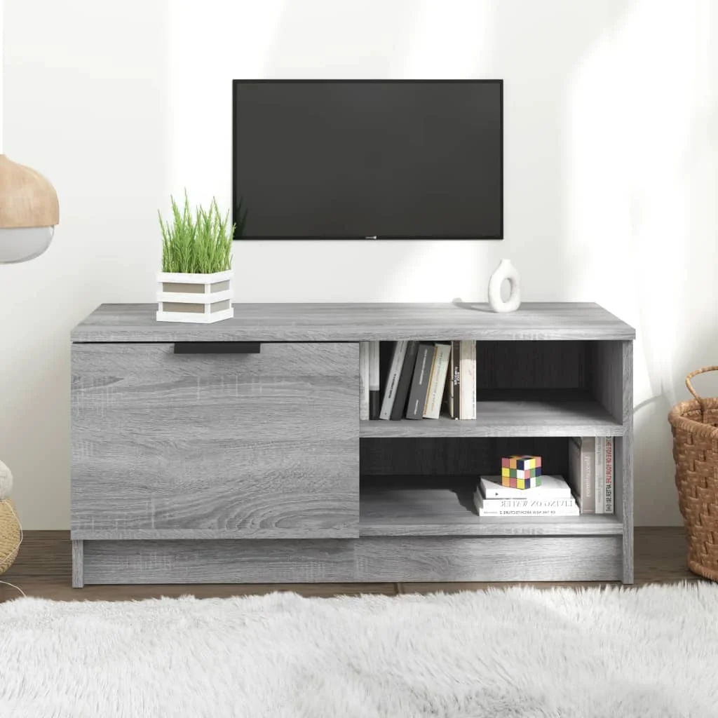 TV skrinka sivý dub sonoma 80x35x36,5 cm spracované drevo