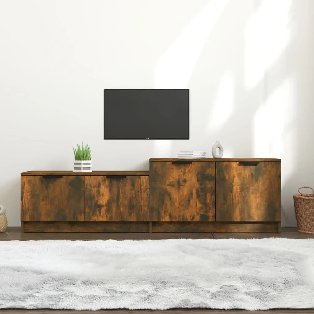 TV skrinka dymový dub 158,5x36x45 cm spracované drevo