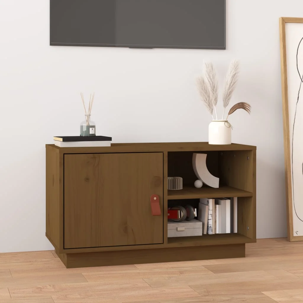 TV skrinka medovo-hnedá 70x34x40 cm borovicový masív