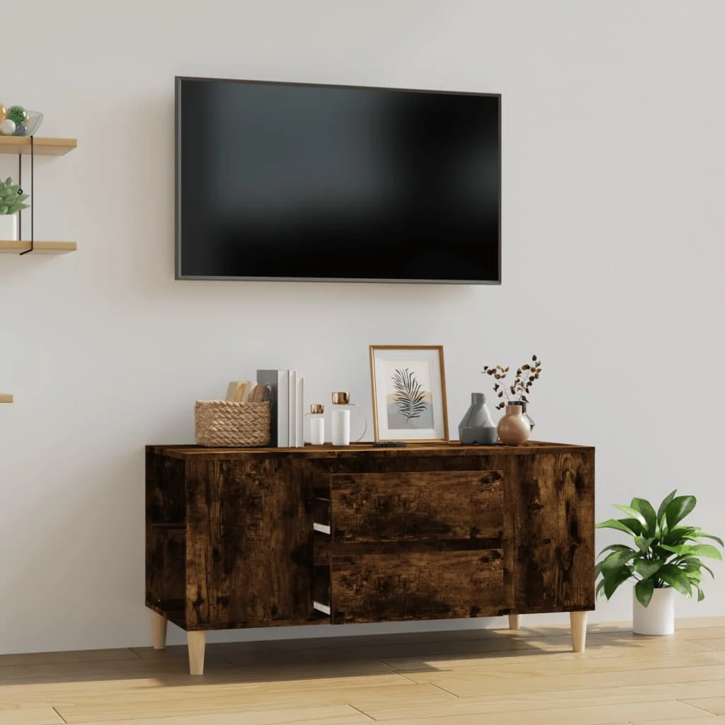 TV skrinka dymový dub 102x44,5x50 cm spracované drevo