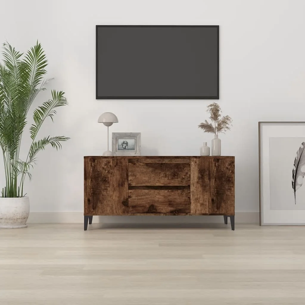 TV skrinka dymový dub 102x44,5x50 cm spracované drevo