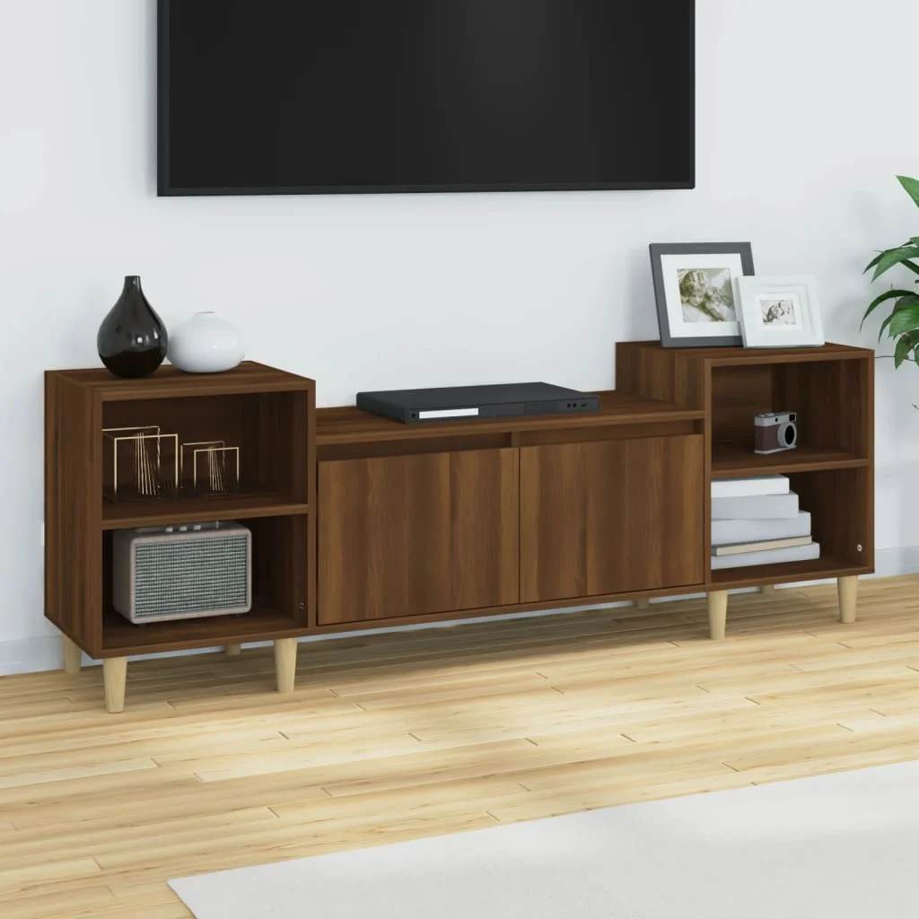 TV skrinka hnedý dub 160x35x40 cm spracované drevo
