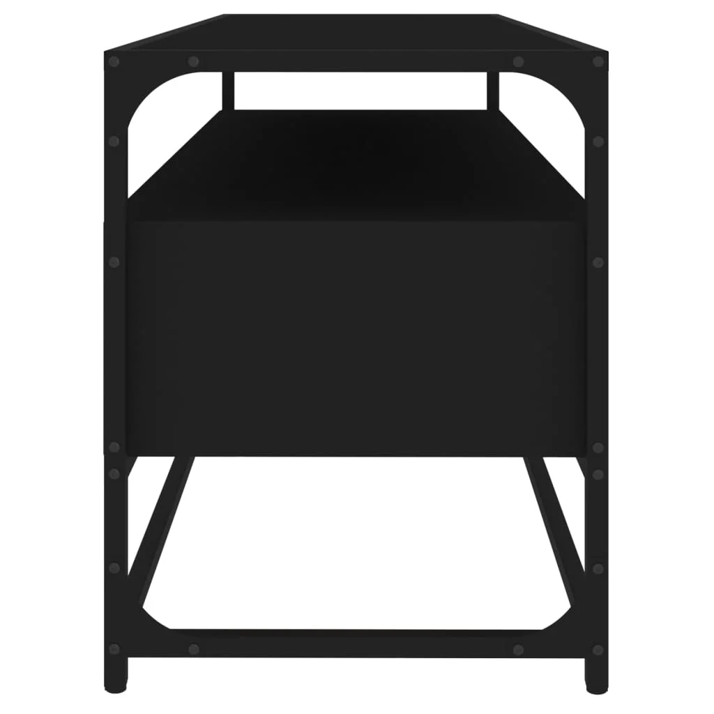 TV skrinka čierna 100x35x45 cm spracované drevo