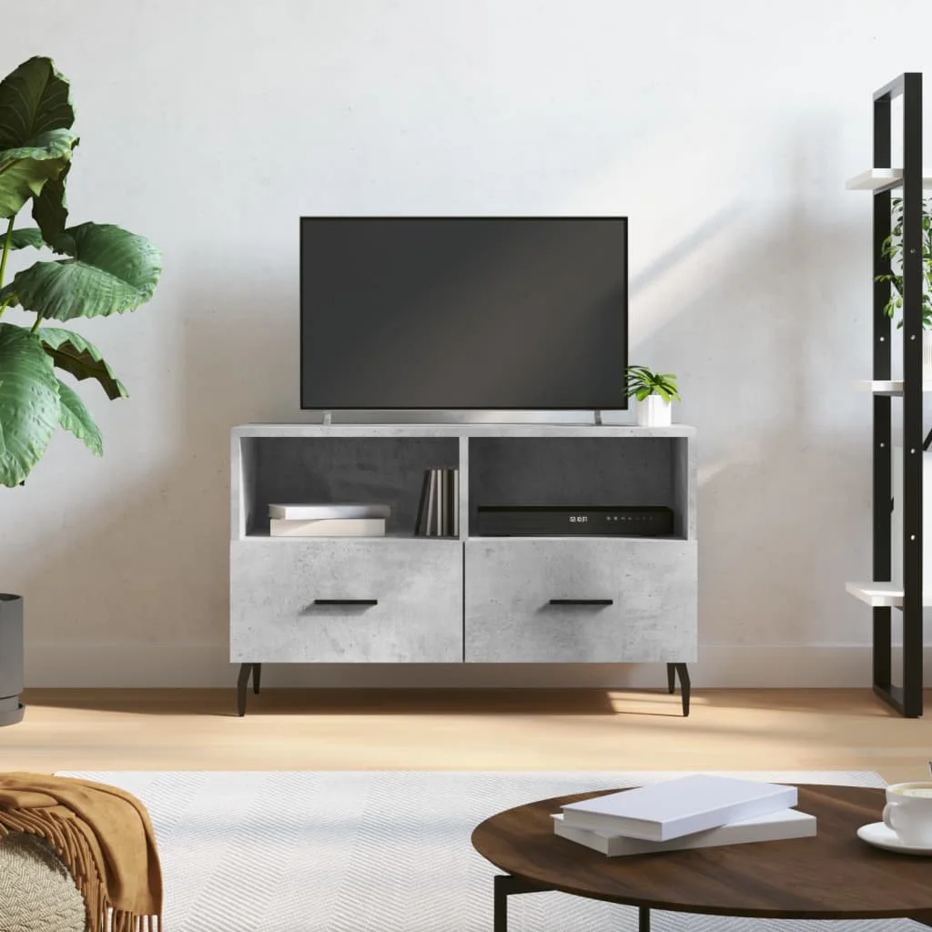 TV skrinka betónovosivá 80x36x50 cm spracované drevo