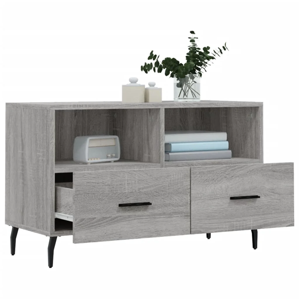 TV skrinka sivý dub sonoma 80x36x50 cm spracované drevo