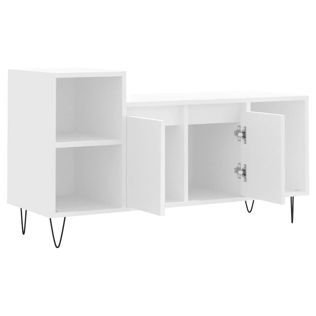 TV skrinka biela 100x35x55 cm spracované drevo