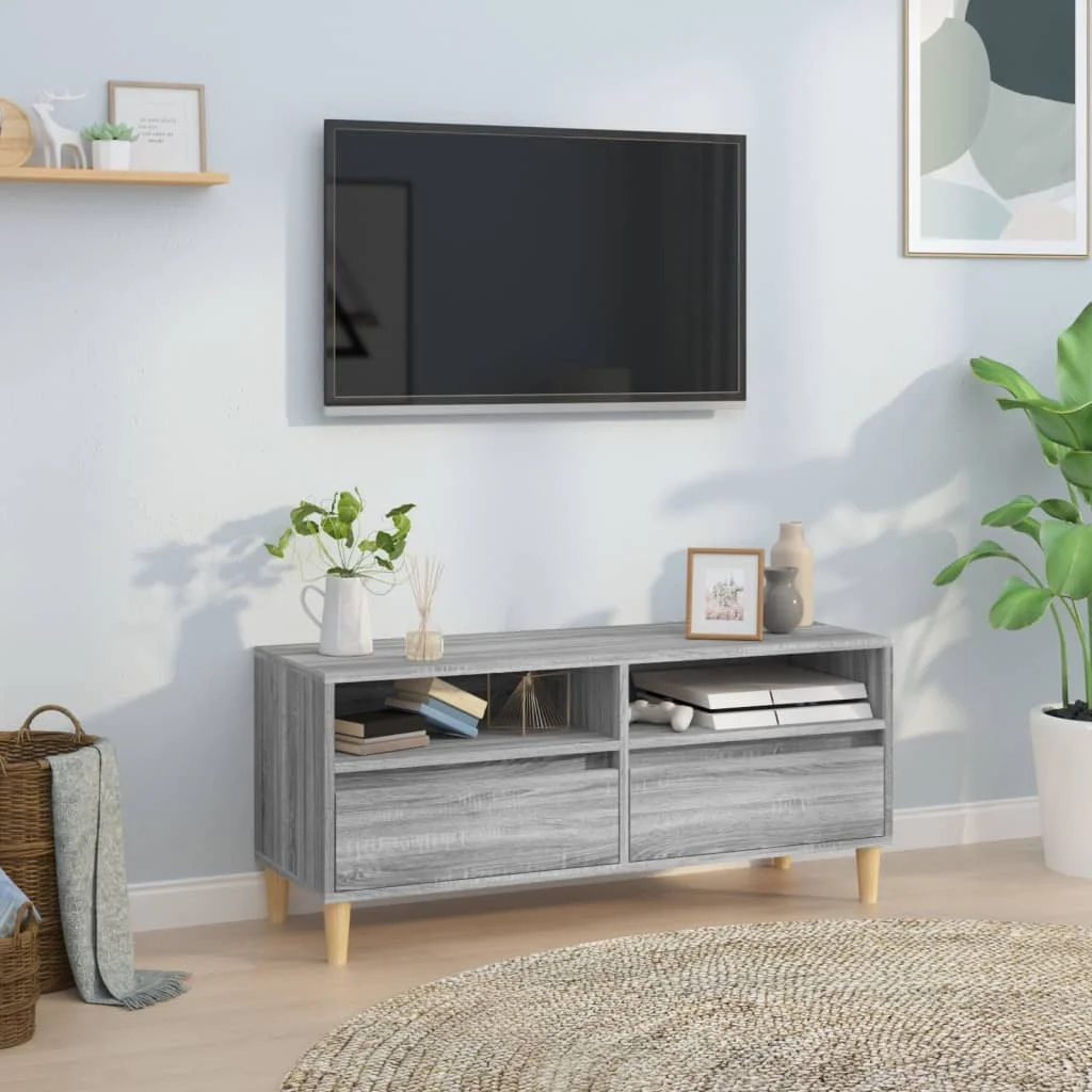 TV skrinka sivý dub sonoma 100x34,5x44,5 cm spracované drevo