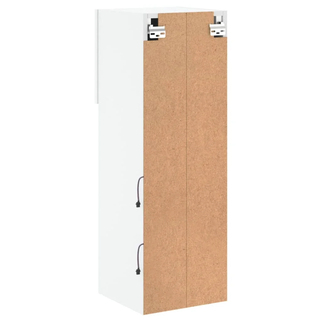 TV skrinka s LED svetlami biela 30,5x30x90 cm