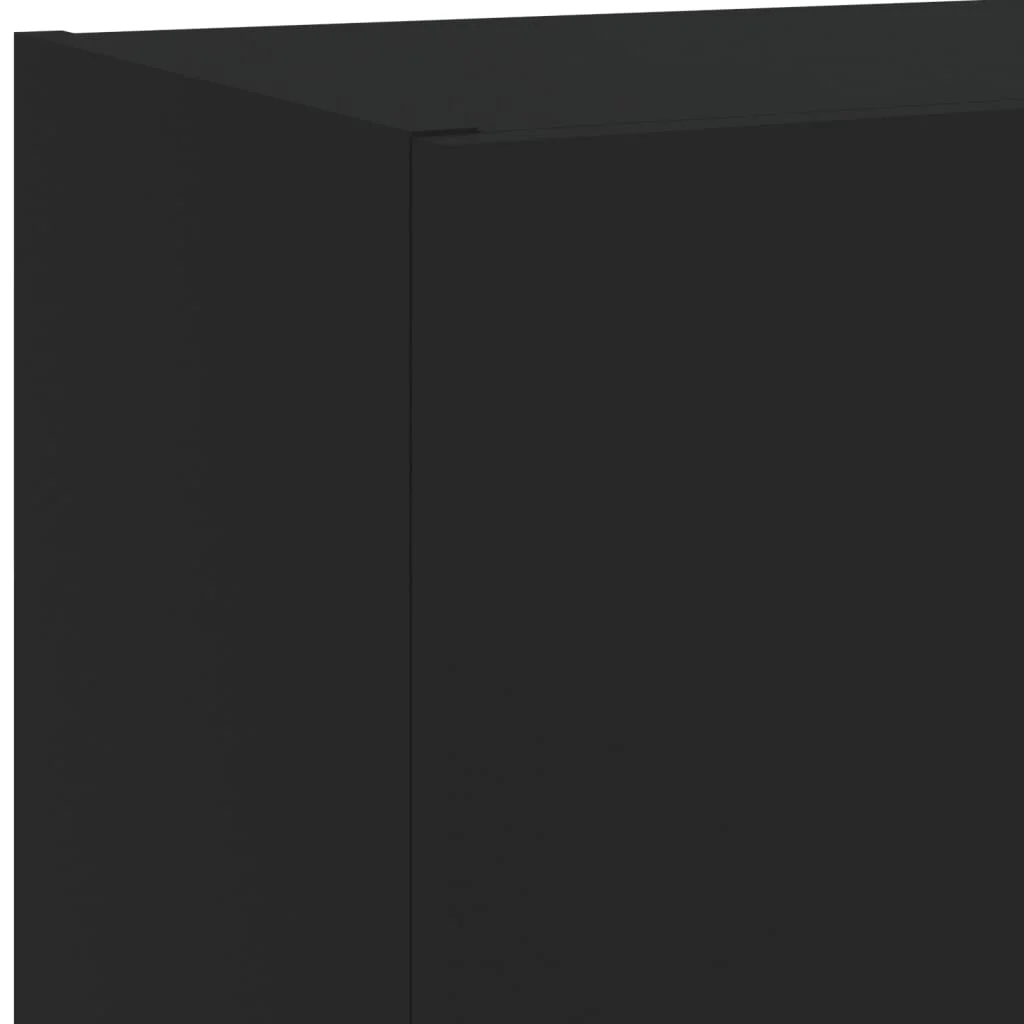 TV skrinka s LED svetlami čierna 40,5x30x60 cm