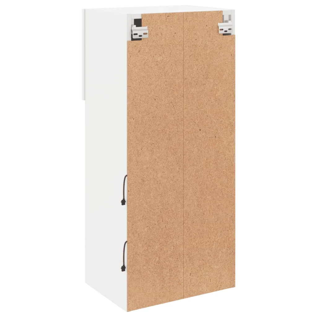 TV skrinka s LED svetlami biela 40,5x30x90 cm