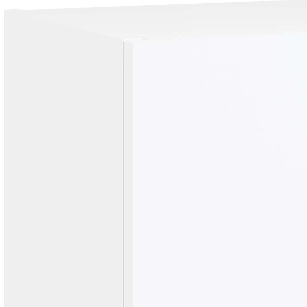 TV skrinka s LED svetlami biela 40,5x30x90 cm
