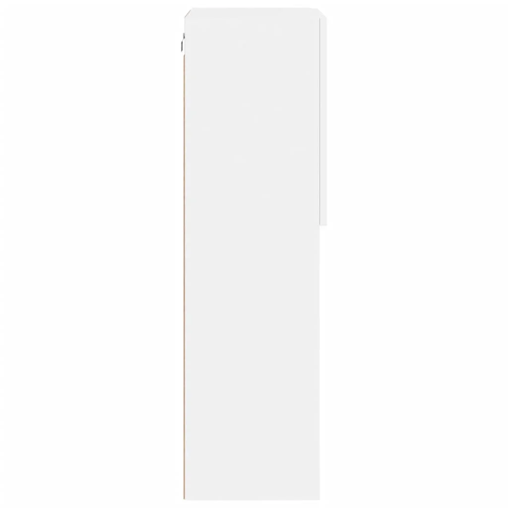 TV skrinka s LED svetlami biela 40,5x30x102 cm