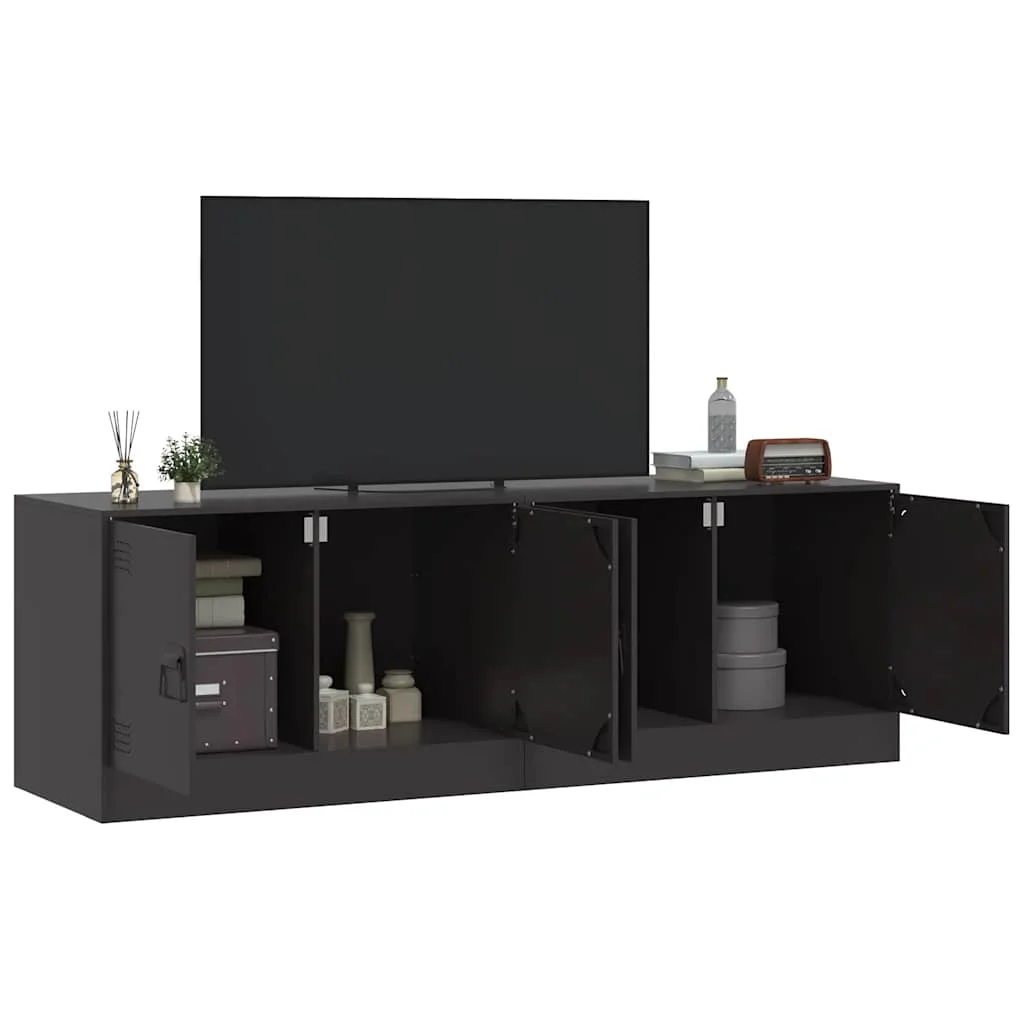 TV skrinky 2 ks čierne 67x39x44 cm oceľ