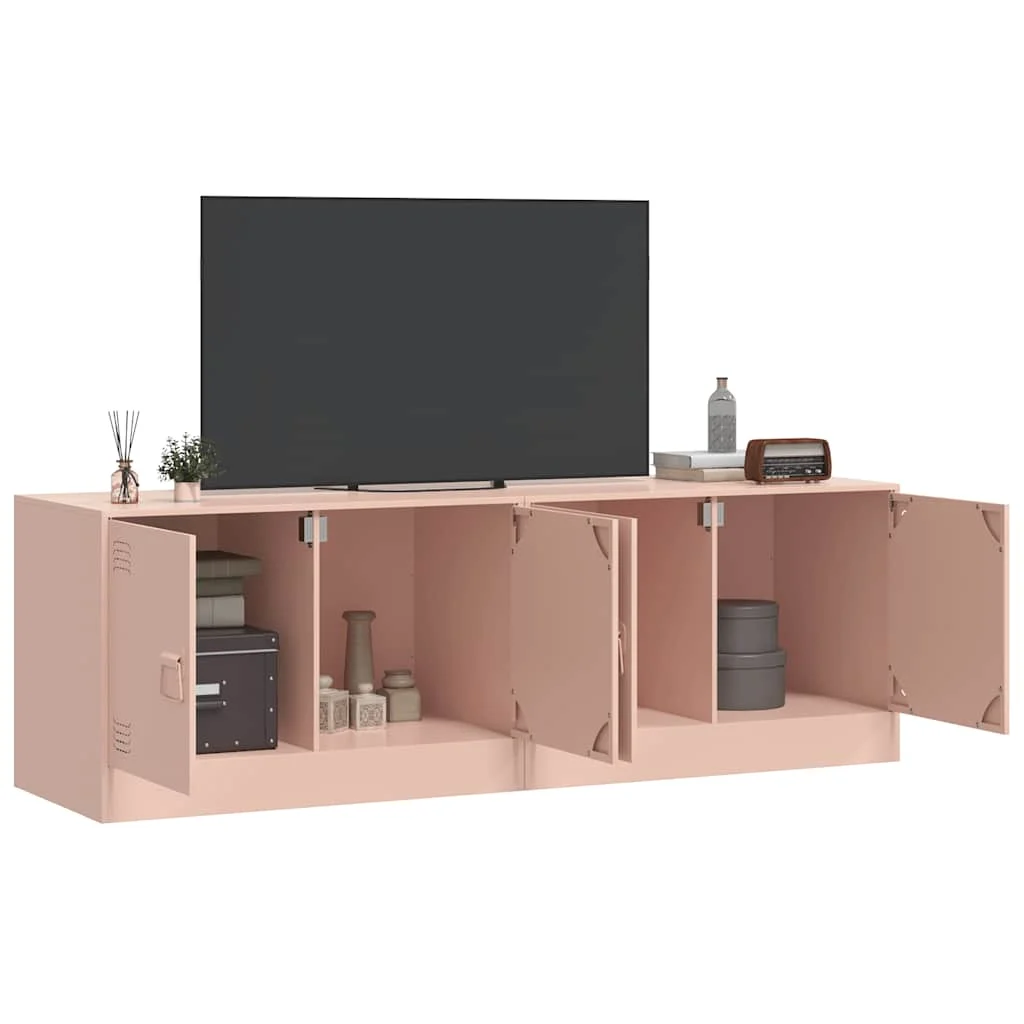 TV skrinky 2 ks ružové 67x39x44 cm oceľ