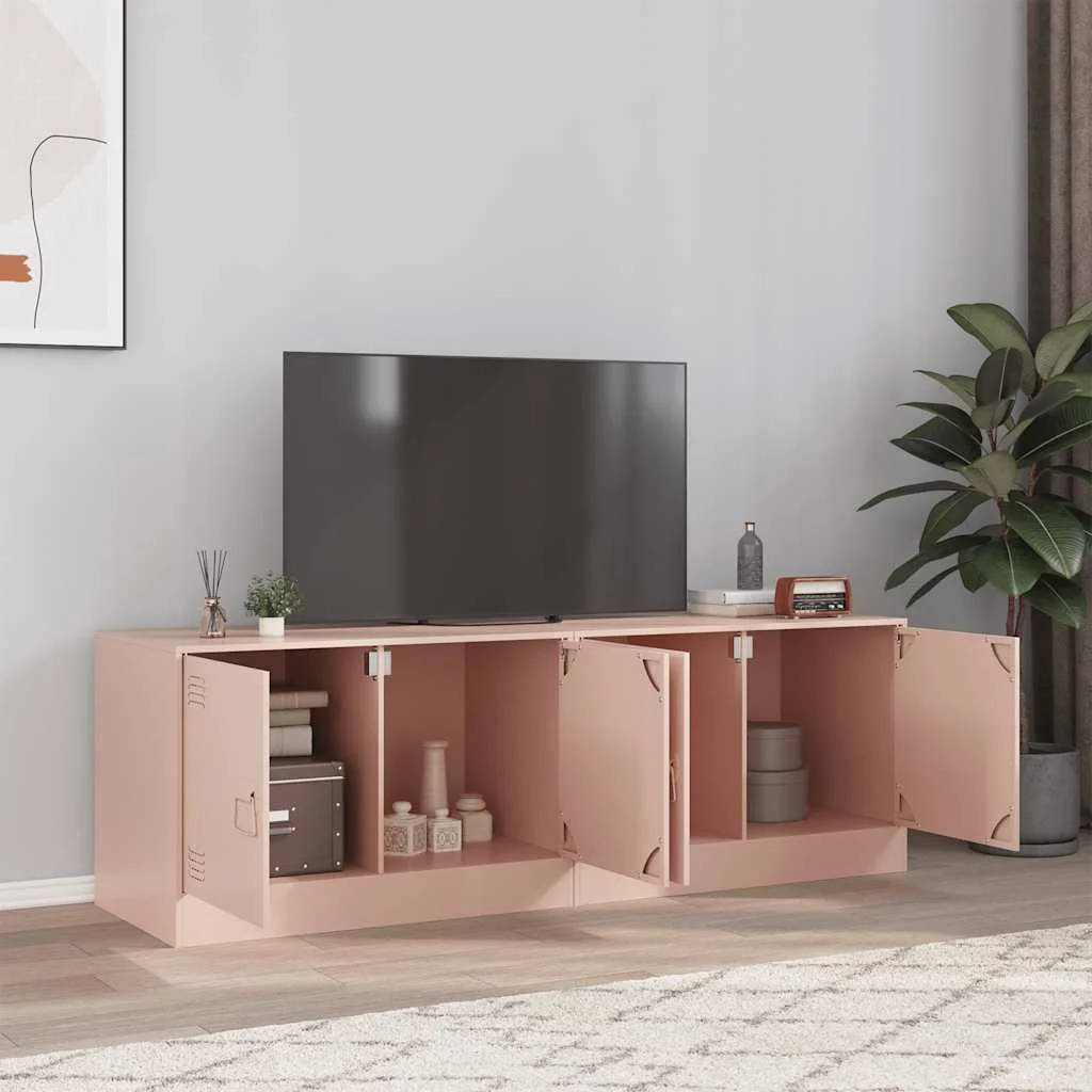 TV skrinky 2 ks ružové 67x39x44 cm oceľ