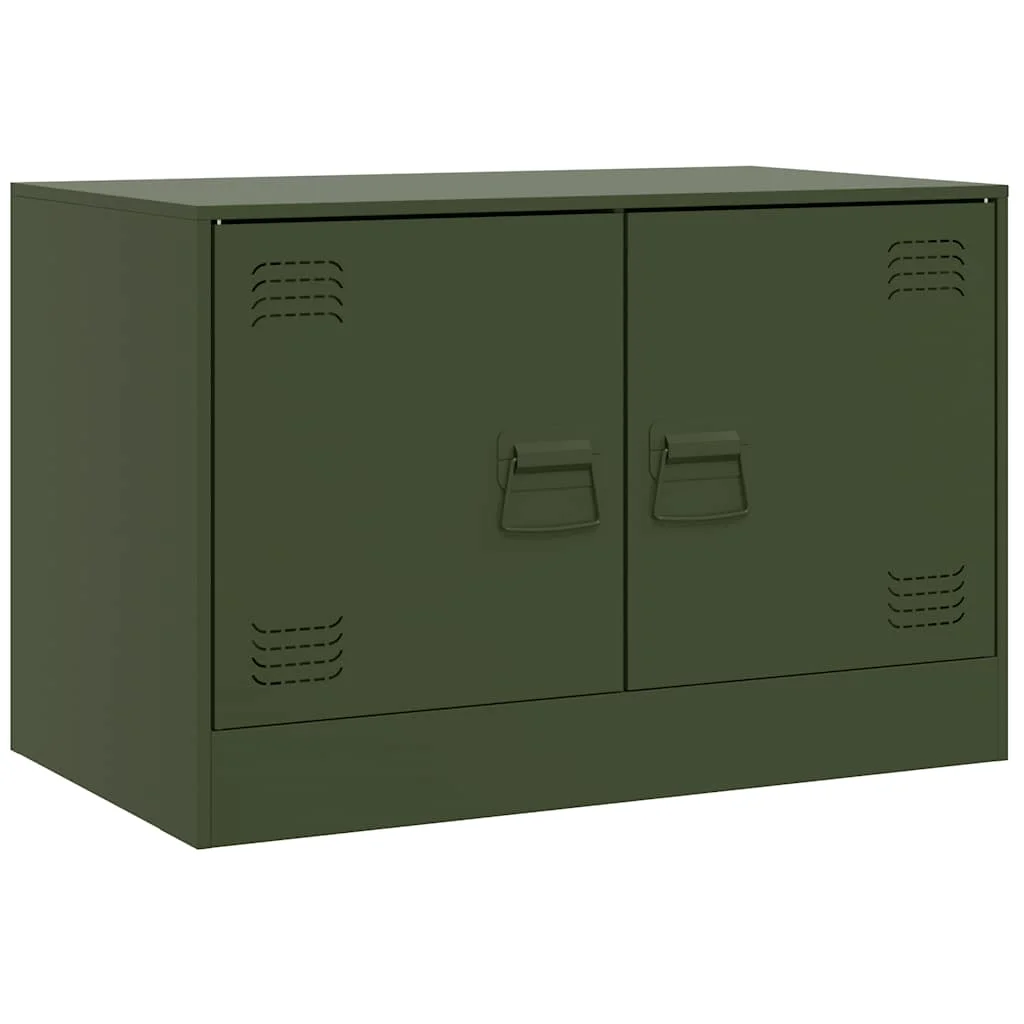 TV skrinky 2 ks olivovozelené 67x39x44 cm oceľ