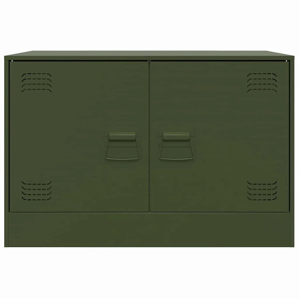 TV skrinky 2 ks olivovozelené 67x39x44 cm oceľ