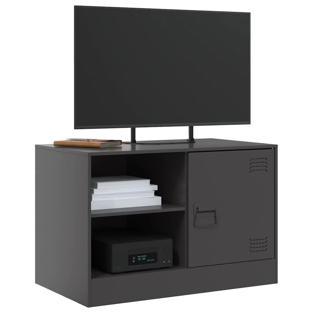 TV skrinka čierna 67x39x44 cm oceľ