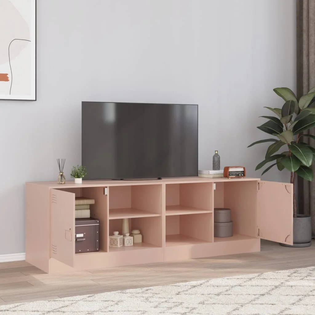 TV skrinky 2 ks ružové 67x39x44 cm oceľ