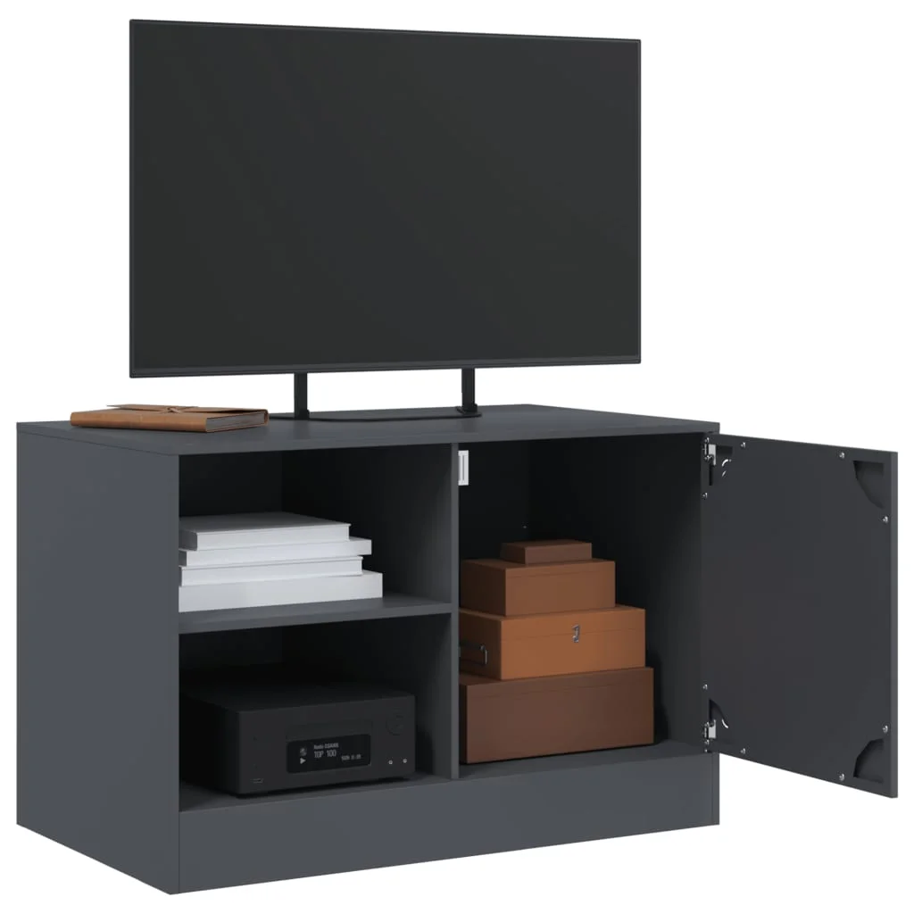 TV skrinky 2 ks antracitové 67x39x44 cm oceľ