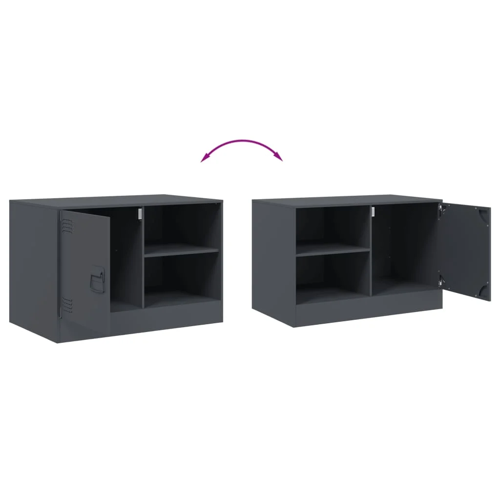 TV skrinky 2 ks antracitové 67x39x44 cm oceľ