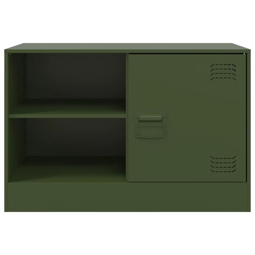 TV skrinky 2 ks olivovo-zelené 67x39x44 cm oceľ